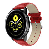 20mm Samsung Galaxy Watch Strap/Band | Red Smooth Leather Strap/Band