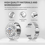 Silver Black Metal Samsung Galaxy Watch 8 Strap | For 40mm/42mm/46mm Models