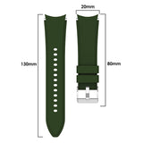 20mm Samsung Galaxy Watch Strap/Band | Army Green Plain Silicone Strap/Band