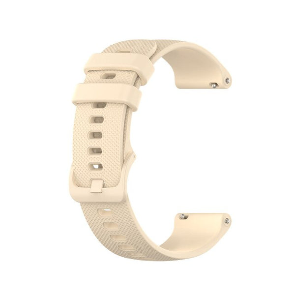 20mm Samsung Galaxy Watch Strap/Band | Beige Grained Silicone Strap/Band