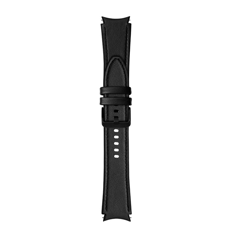 20mm Samsung Galaxy Watch Strap/Band | Black Premium Leather Strap/Band