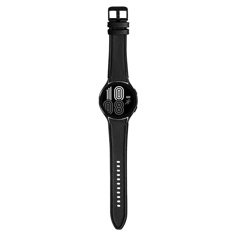 20mm Samsung Galaxy Watch Strap/Band | Black Premium Leather Strap/Band