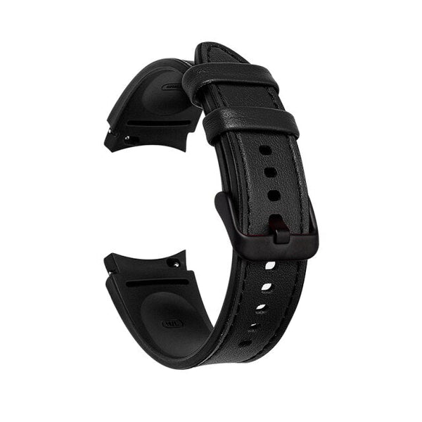 20mm Samsung Galaxy Watch Strap/Band Black Premium Leather Strap