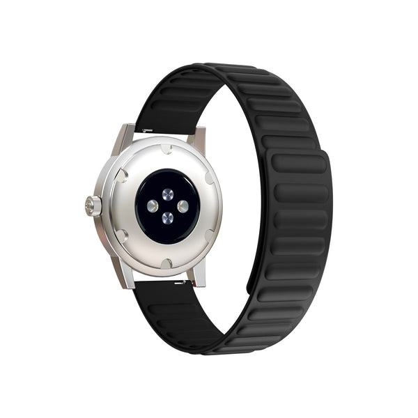 20mm Samsung Galaxy Watch Strap/Band | Black Silicone Link Strap/Band