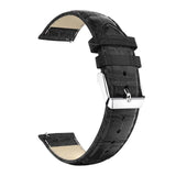 20mm Samsung Galaxy Watch Strap/Band | Black Smooth Leather Strap/Band