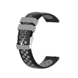 20mm Samsung Galaxy Watch Strap/Band | Black/Grey Silicone Sports Strap/Band