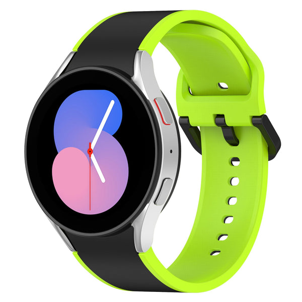 20mm Samsung Galaxy Watch Strap/Band | Black/Lime Elite Silicone Samsung Watch Strap/Band