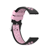 20mm Samsung Galaxy Watch Strap/Band | Black/Pink Silicone Sports Strap/Band