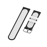 20mm Samsung Galaxy Watch Strap/Band | Black/White Silicone Sports Strap/Band