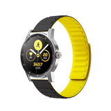 20mm Samsung Galaxy Watch Strap/Band | Black/Yellow Silicone Link Strap/Band