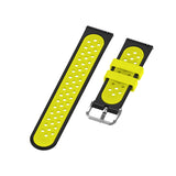 20mm Samsung Galaxy Watch Strap/Band | Black/Yellow Silicone Sports Strap/Band