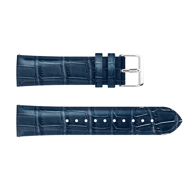 20mm Samsung Galaxy Watch Strap/Band | Blue Smooth Leather Strap/Band