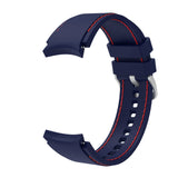 20mm Samsung Galaxy Watch Strap/Band | Blue/Red Silicone Stitched Strap/Band