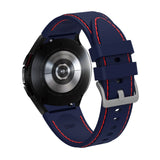 20mm Samsung Galaxy Watch Strap/Band | Blue/Red Silicone Stitched Strap/Band