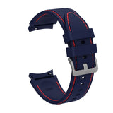 20mm Samsung Galaxy Watch Strap/Band | Blue/Red Silicone Stitched Strap/Band