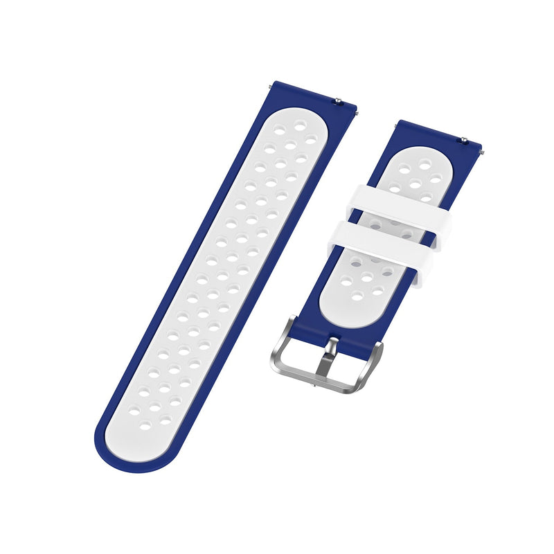20mm Samsung Galaxy Watch Strap/Band | Blue/White Silicone Sports Strap/Band