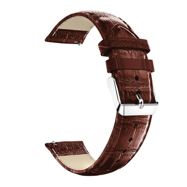 20mm Samsung Galaxy Watch Strap/Band | Brown Smooth Leather Strap/Band