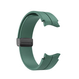 20mm Samsung Galaxy Watch Strap/Band | Dark Green Plain Silicone Strap/Band (Black Connector)