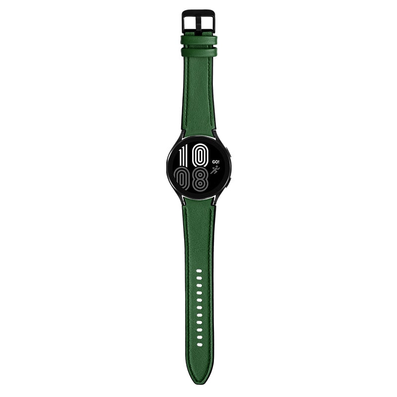 20mm Samsung Galaxy Watch Strap/Band | Dark Green Premium Leather Strap/Band