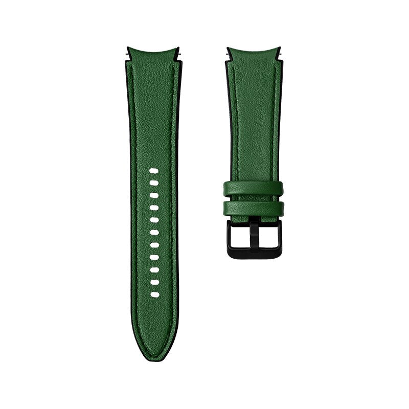 20mm Samsung Galaxy Watch Strap/Band | Dark Green Premium Leather Strap/Band