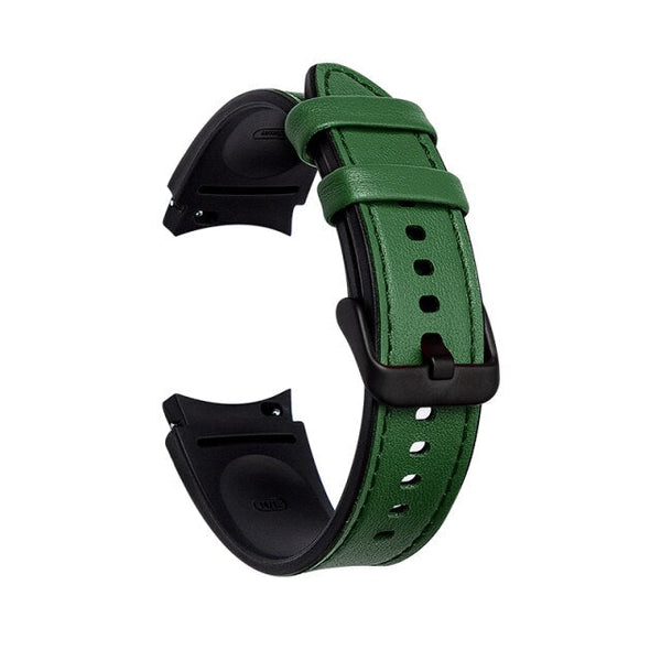 20mm Samsung Galaxy Watch Strap/Band | Dark Green Premium Leather Strap/Band