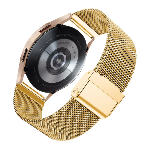 20mm Samsung Galaxy Watch Strap/Band | Gold Premium Milanese Strap/Band