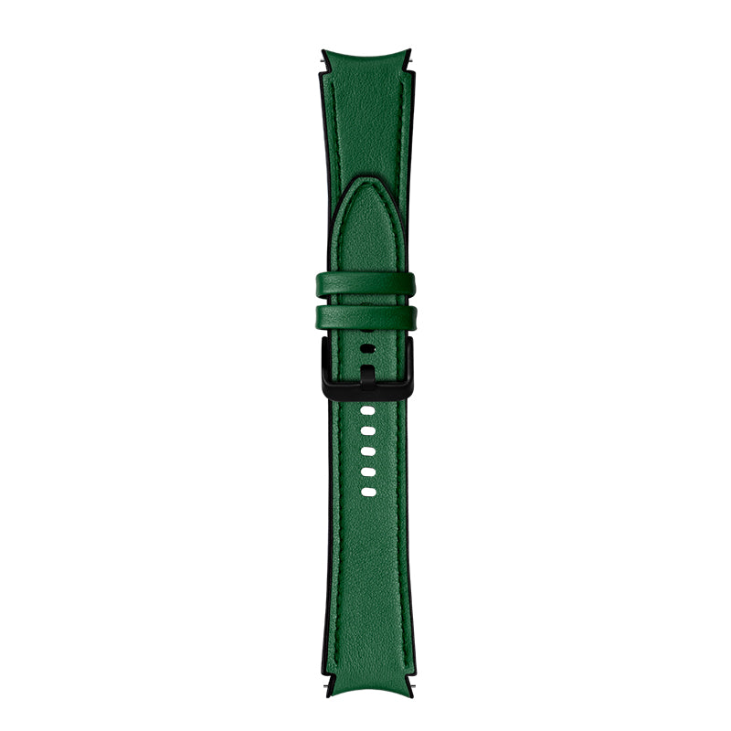 20mm Samsung Galaxy Watch Strap/Band | Green Premium Leather Strap/Band