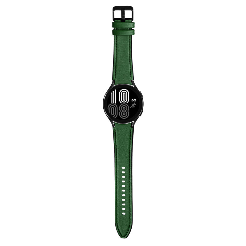 20mm Samsung Galaxy Watch Strap/Band | Green Premium Leather Strap/Band