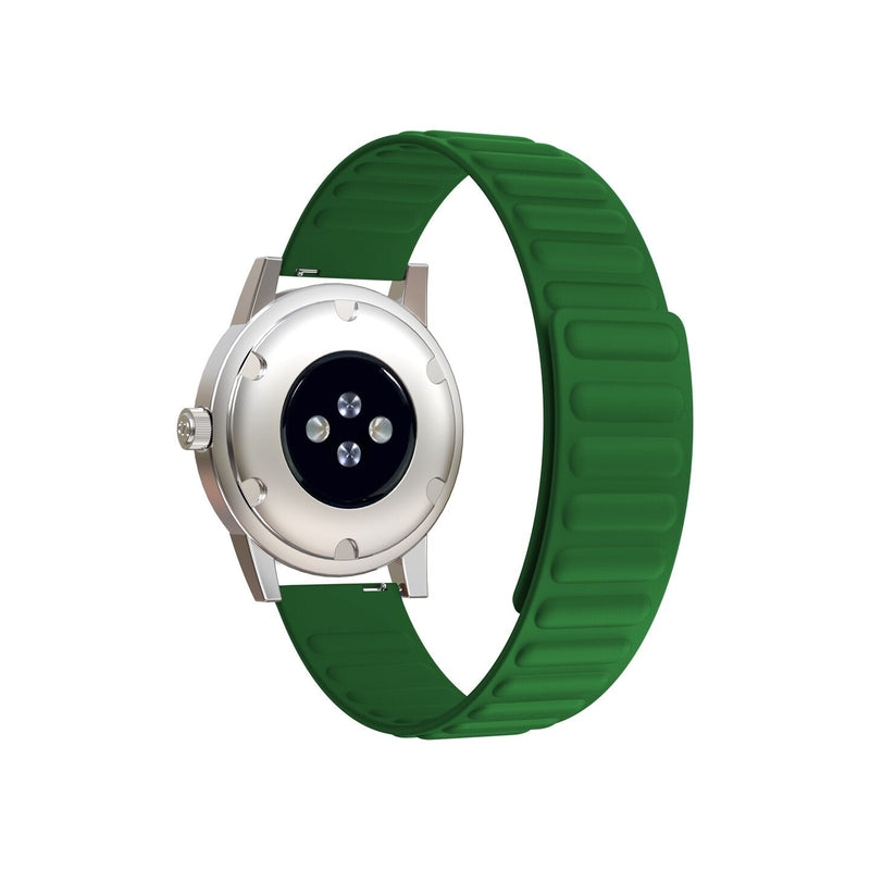 20mm Samsung Galaxy Watch Strap/Band | Green Silicone Link Strap/Band