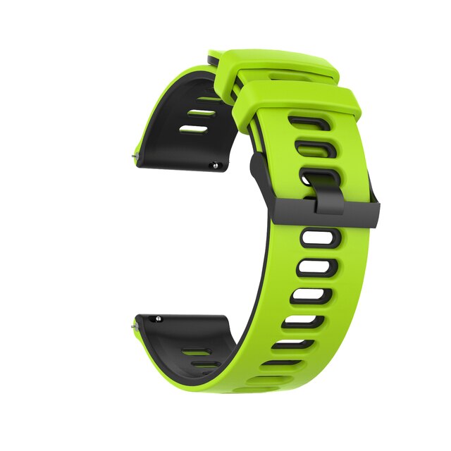 20mm Samsung Galaxy Watch Strap/Band | Green/Black Breathable Silicone Strap/Band