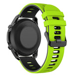 20mm Samsung Galaxy Watch Strap/Band | Green/Black Breathable Silicone Strap/Band