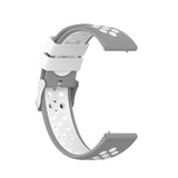20mm Samsung Galaxy Watch Strap/Band | Grey/White Silicone Sports Strap/Band