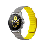 20mm Samsung Galaxy Watch Strap/Band | Grey/Yellow Silicone Link Strap/Band