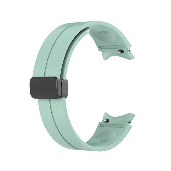 20mm Samsung Galaxy Watch Strap/Band | Light Green Plain Silicone Strap/Band (Black Connector)