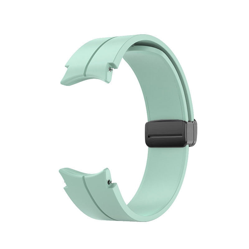 20mm Samsung Galaxy Watch Strap/Band | Light Green Plain Silicone Strap/Band (Black Connector)