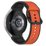 20mm Samsung Galaxy Watch Strap/Band | Orange/Black Elite Silicone Strap/Band