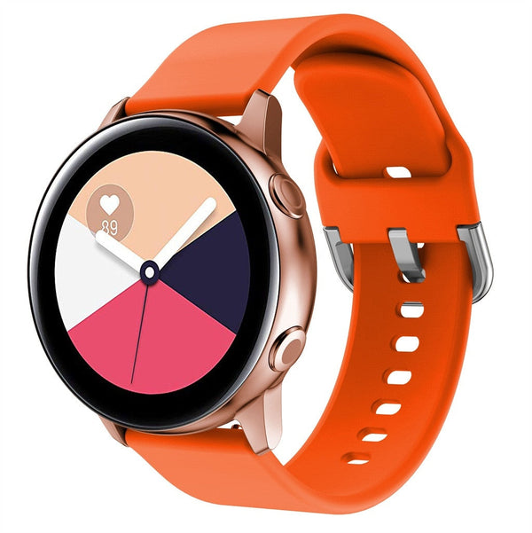 20mm Samsung Galaxy Watch Strap/Band | Original Orange Plain Silicone Strap/Band