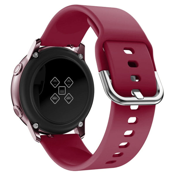 20mm Samsung Galaxy Watch Strap/Band | Original Red Wine Plain Silicone Strap/Band