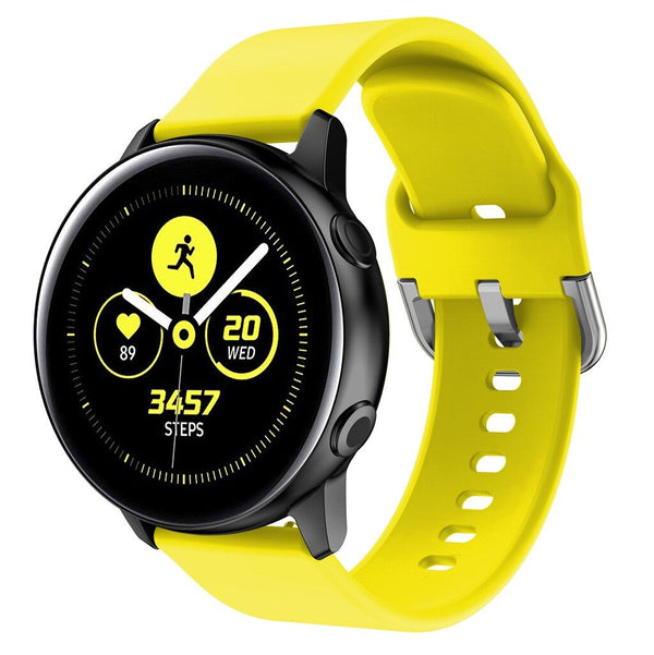 20mm Samsung Galaxy Watch Strap/Band | Original Yellow Plain Silicone Strap/Band