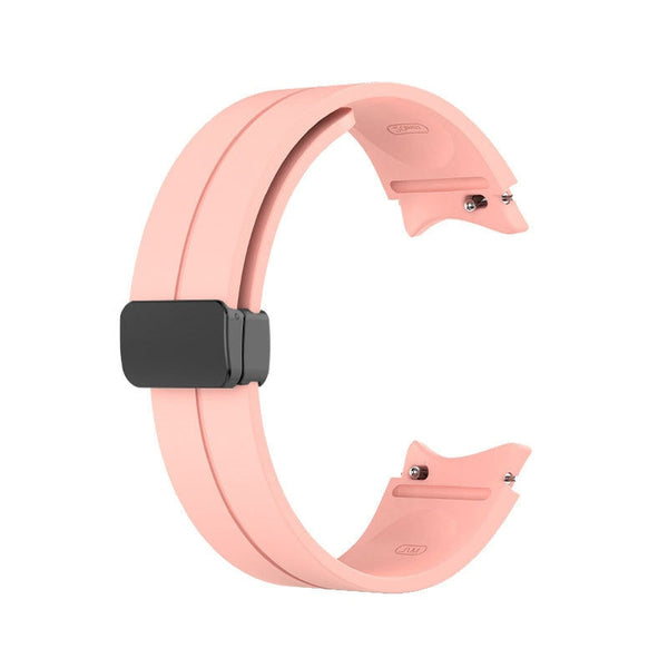 20mm Samsung Galaxy Watch Strap/Band | Pink Plain Silicone Strap/Band (Black Connector)