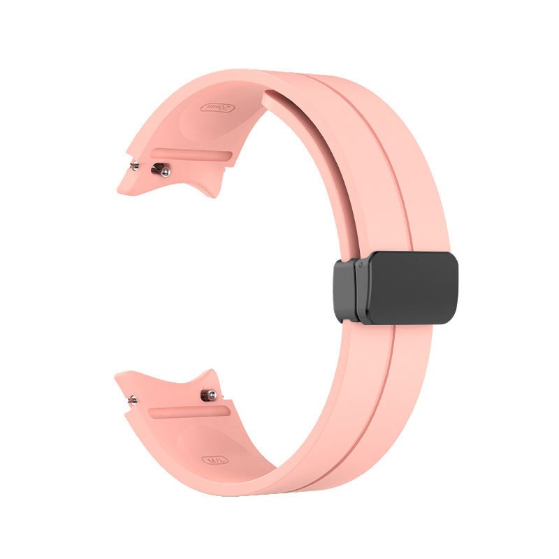 20mm Samsung Galaxy Watch Strap/Band | Pink Plain Silicone Strap/Band (Black Connector)