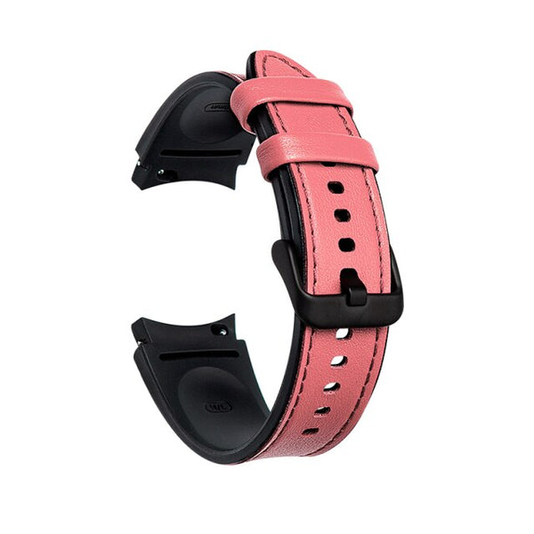 20mm Samsung Galaxy Watch Strap/Band | Pink Premium Leather Strap/Band