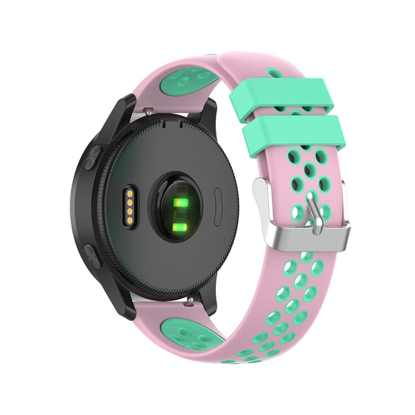 20mm Samsung Galaxy Watch Strap/Band | Pink/Mint Green Silicone Sports Strap/Band