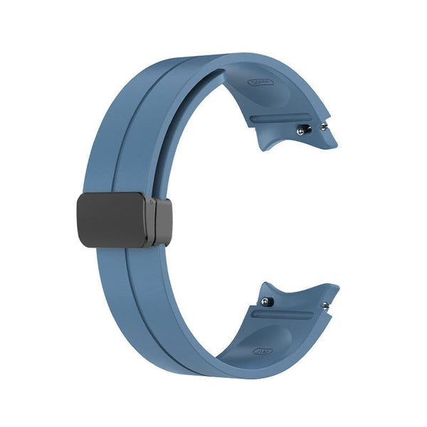 20mm Samsung Galaxy Watch Strap/Band | Premium Blue Plain Silicone Strap/Band (Black Connector)