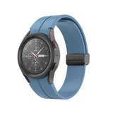 20mm Samsung Galaxy Watch Strap/Band | Premium Blue Plain Silicone Strap/Band (Black Connector)