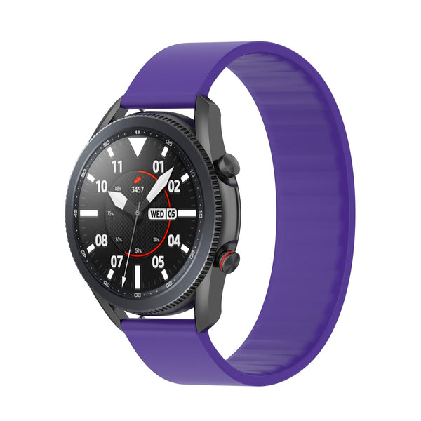 20mm Samsung Galaxy Watch Strap/Band | Purple Silicone Solo Loop