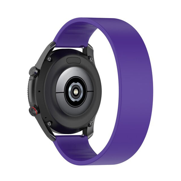 20mm Samsung Galaxy Watch Strap/Band | Purple Silicone Solo Loop