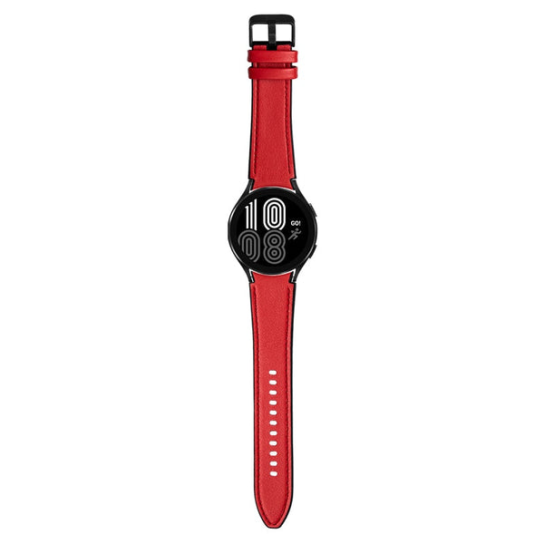 20mm Samsung Galaxy Watch Strap/Band | Red Premium Leather Strap/Band