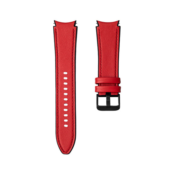 20mm Samsung Galaxy Watch Strap/Band | Red Premium Leather Strap/Band