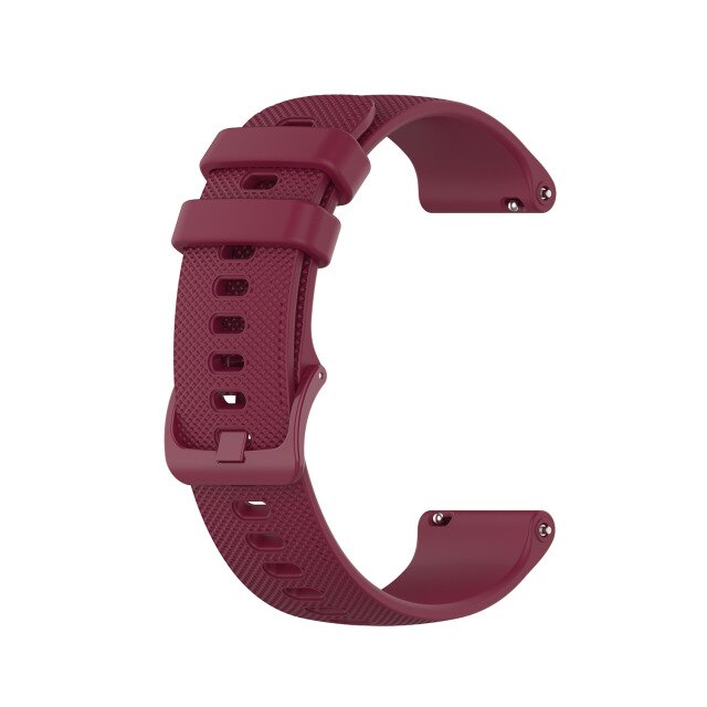 20mm Samsung Galaxy Watch Strap/Band | Red Wine Grained Silicone Strap/Band